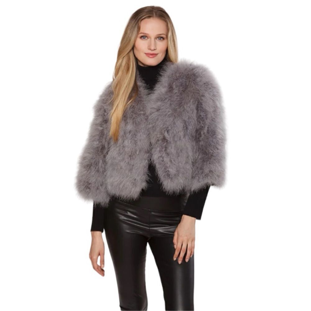 Julia and Stella Jacket TURKEY FEATHER BOLERO